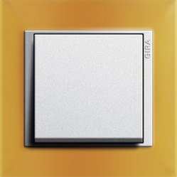 Touch switch Gira Event Opaque, amber/colour aluminium