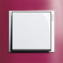 Touch switch, Gira Event Opaque, red/pure white glossy