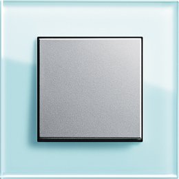 Touch switch, Gira Esprit, mint glass/colour aluminium 