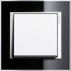 Touch switch, Gira Event Clear, black/pure white glossy