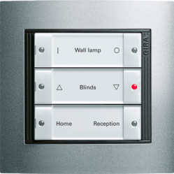 Touch sensor 3, 3-gang, Gira Event, colour aluminium/anthracite