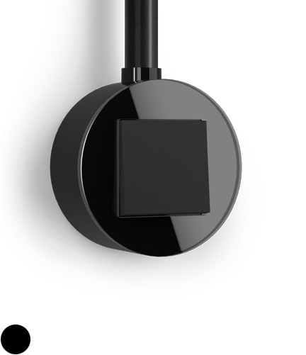 Gira Studio surface-mounted black glass