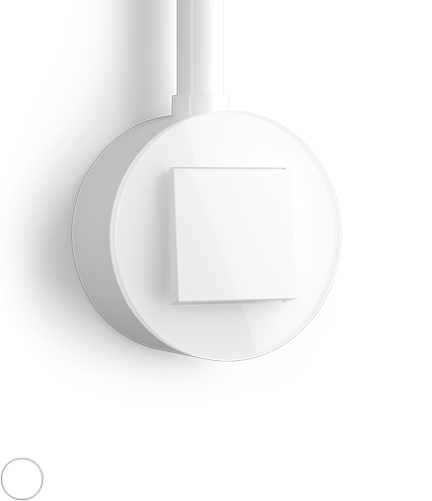 Gira Studio surface-mounted white glass