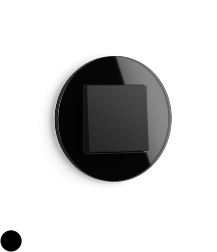 Gira Studio flush-mounted black glass