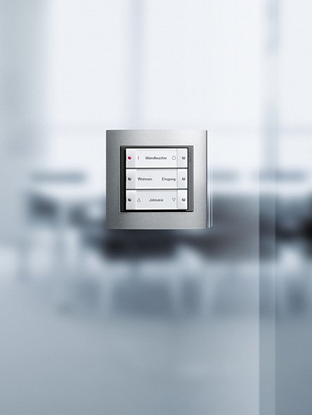 Gira Event, colour aluminium touch sensor 3, 3-gang, pure white glossy